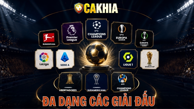 Đa dạng các giải đấu khác nhau