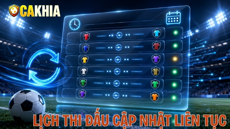 Lịch thi đấu cập nhật liên túcj